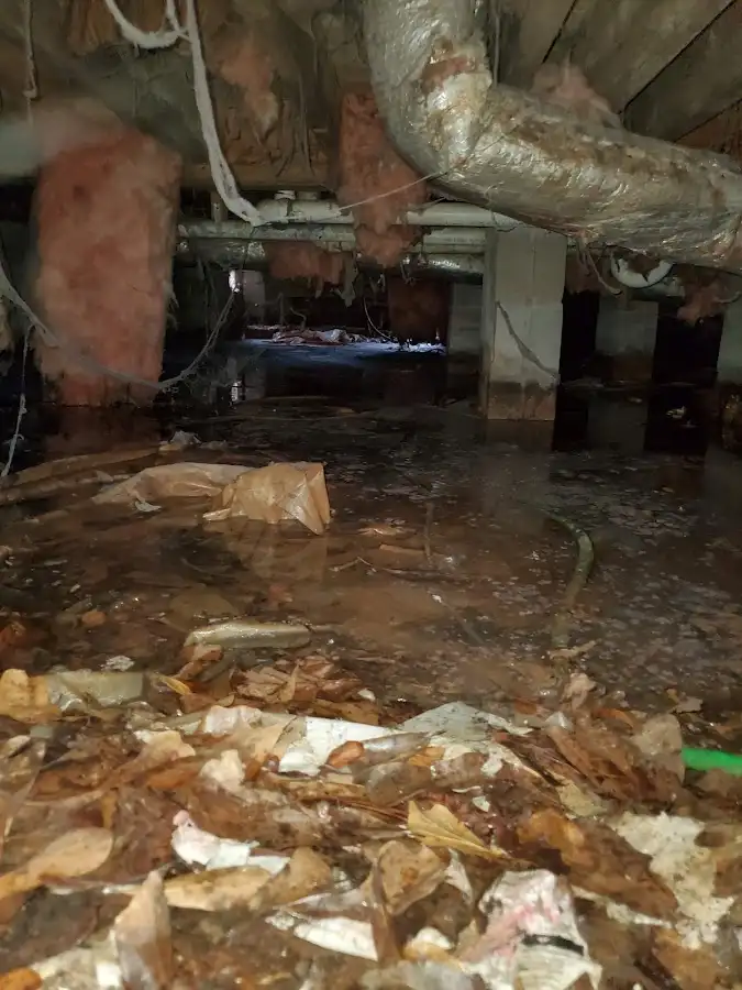 Crawl space flood assessment for Commercial Water Damage Restoration in Discovery Bay